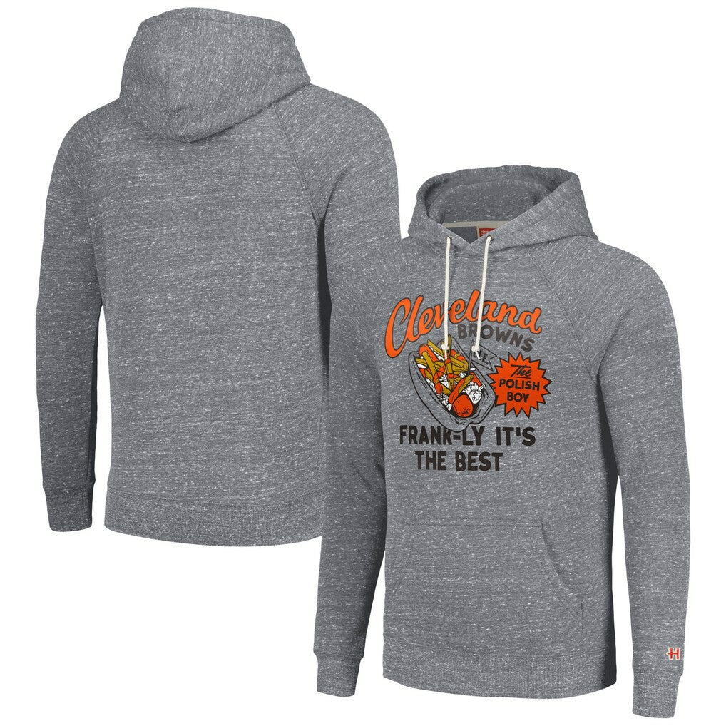 Homage Unisex NFL x Guy Fieri’s Flavortown Tri-Blend Pullover Hoodie - Cleveland Browns