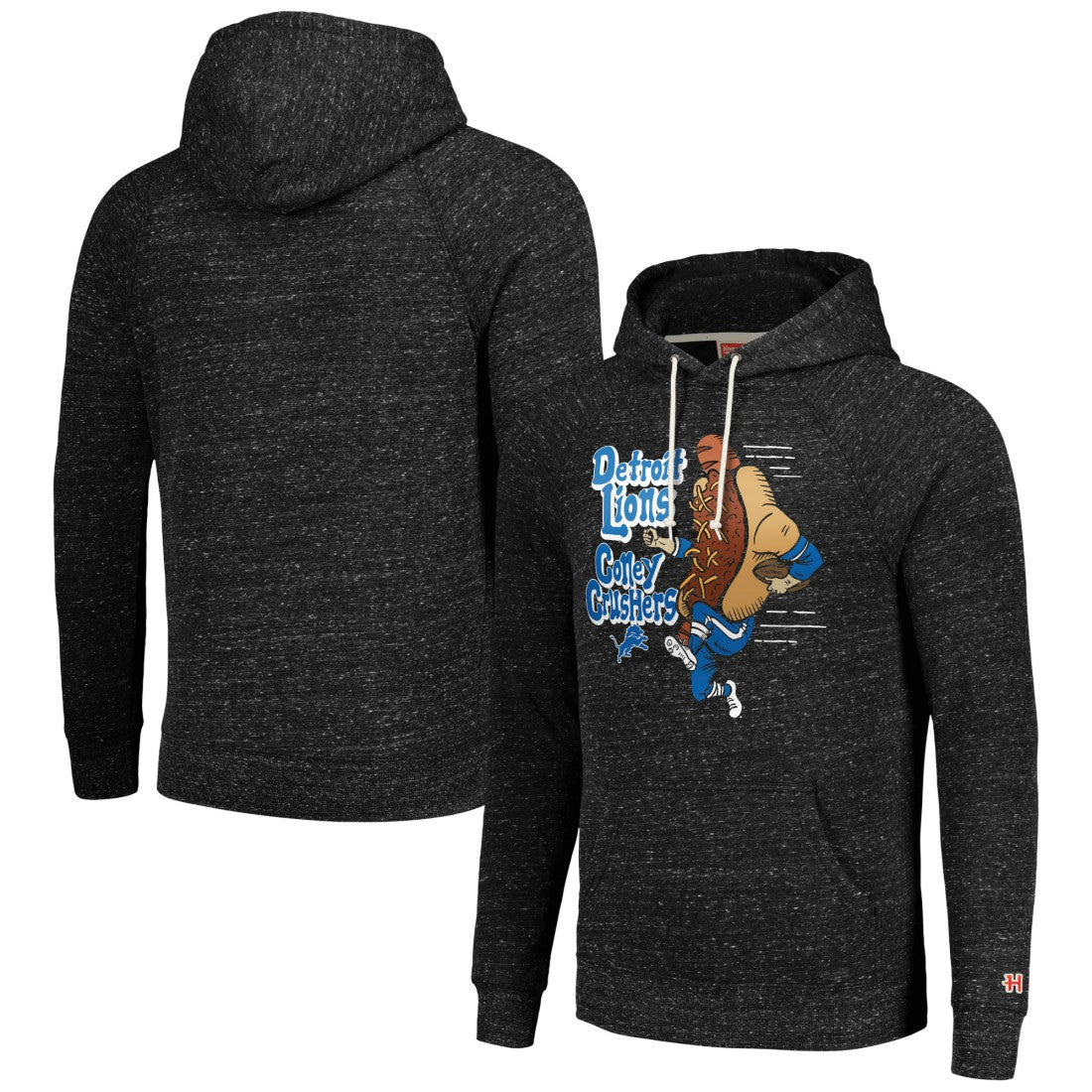 Homage Unisex NFL x Guy Fieri’s Flavortown Tri-Blend Pullover Hoodie - Detroit Lions