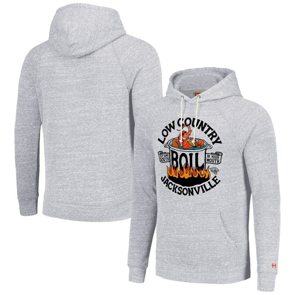 Homage Unisex NFL x Guy Fieri’s Flavortown Tri-Blend Pullover Hoodie - Jacksonville Jaguars