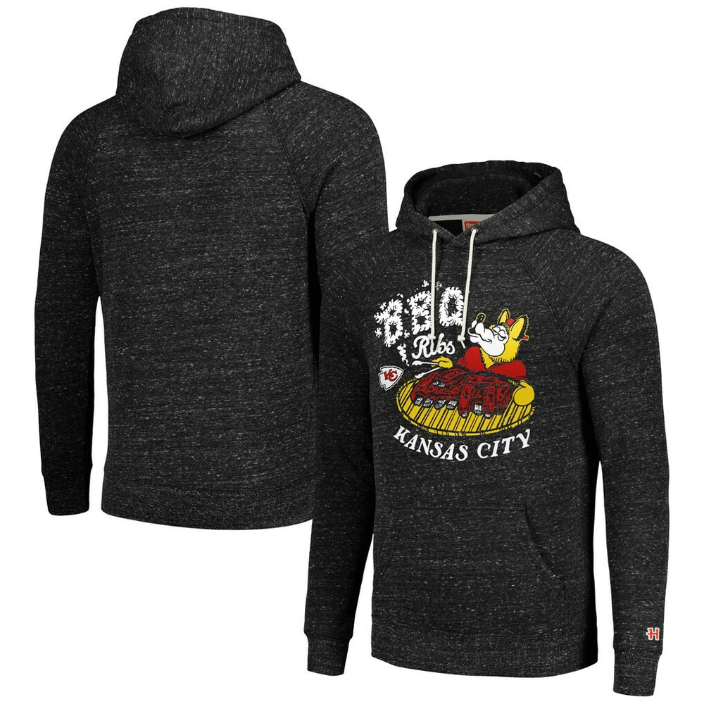 Homage Unisex NFL x Guy Fieri’s Flavortown Tri-Blend Pullover Hoodie - Kansas City Chiefs