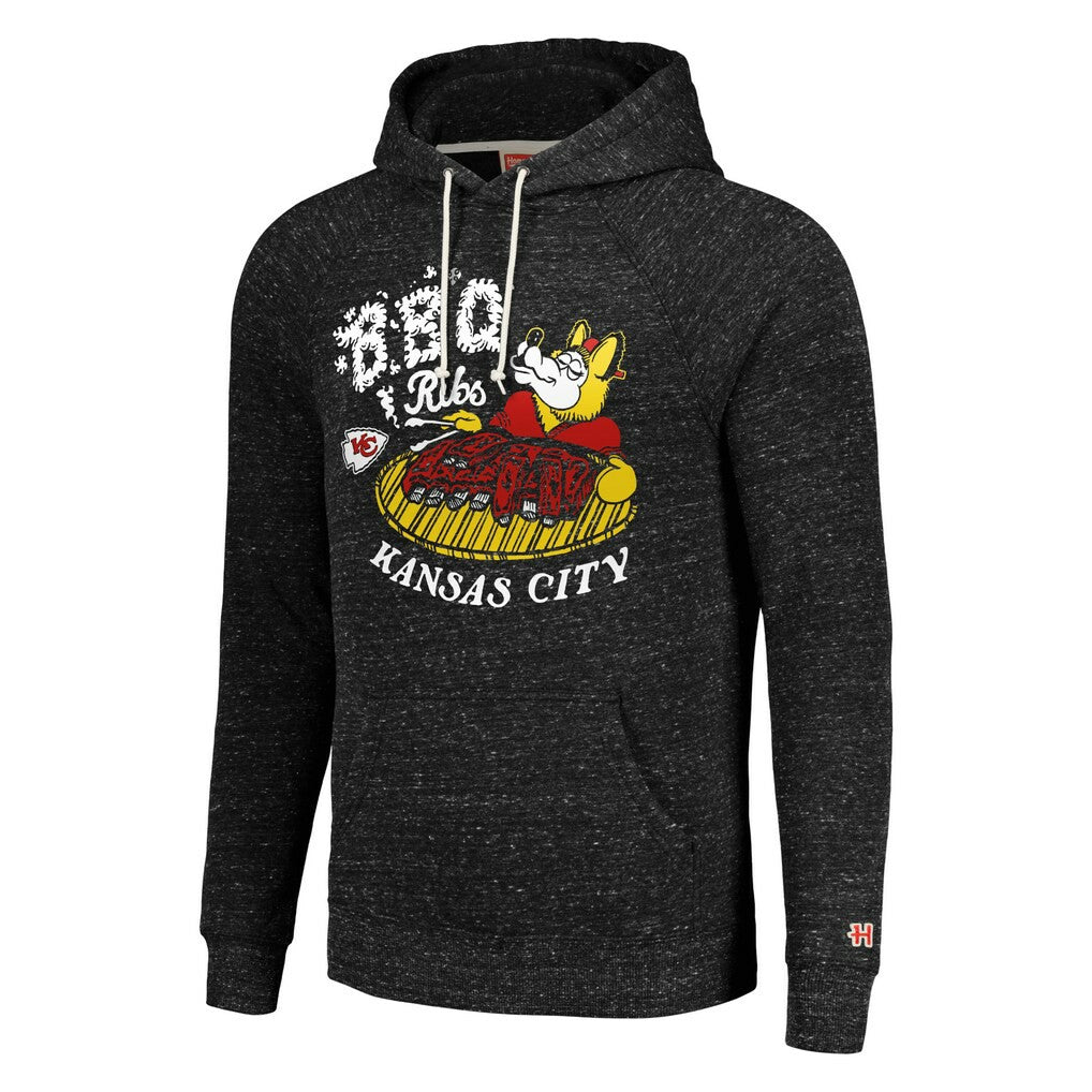 Homage Unisex NFL x Guy Fieri’s Flavortown Tri-Blend Pullover Hoodie - Kansas City Chiefs