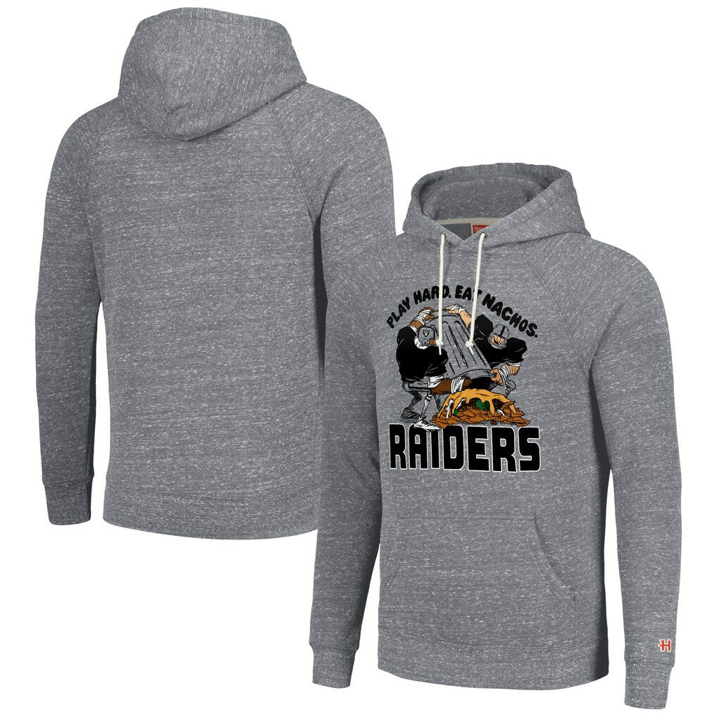 Homage Unisex NFL x Guy Fieri’s Flavortown Tri-Blend Pullover Hoodie - Las Vegas Raiders