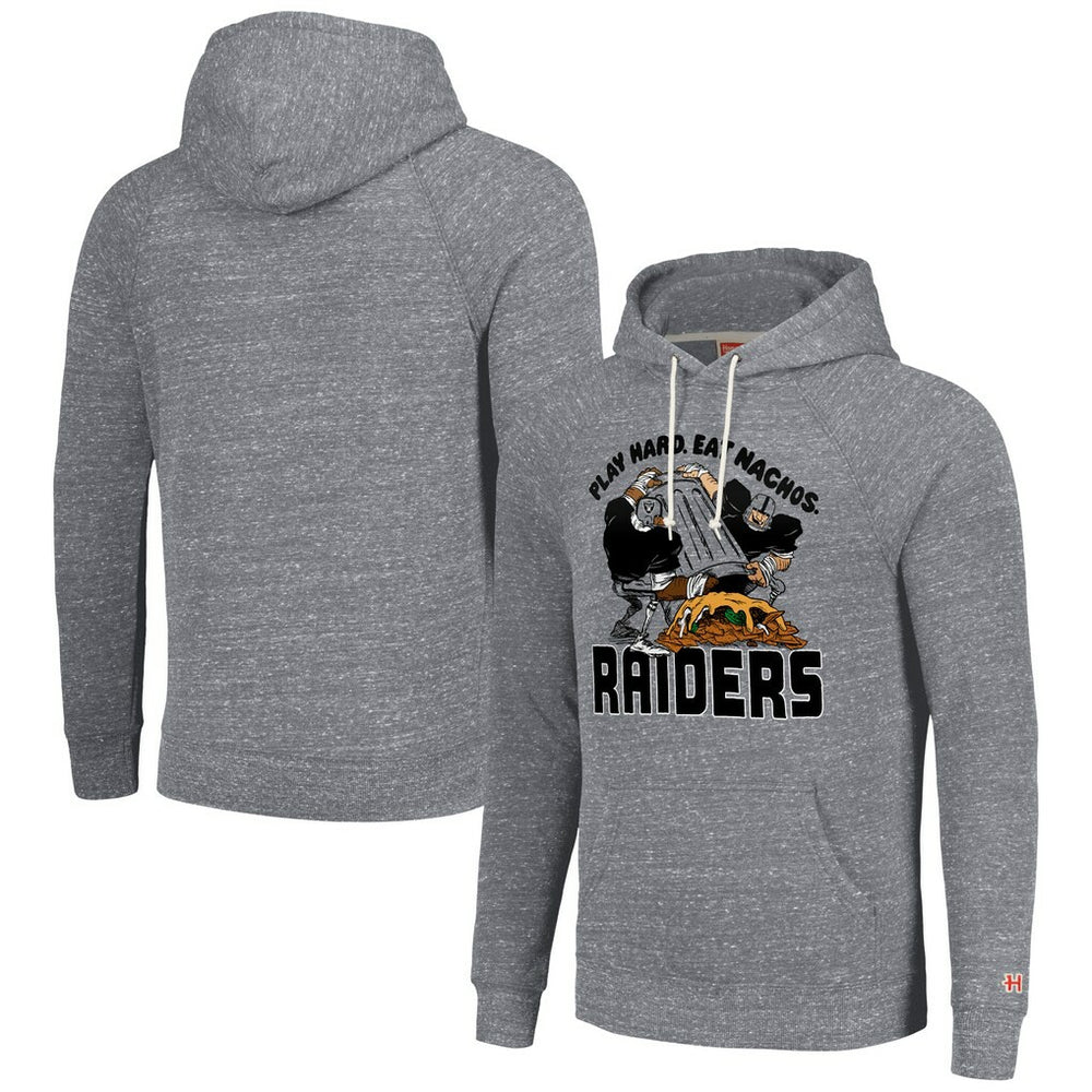 Homage Unisex NFL x Guy Fieri’s Flavortown Tri-Blend Pullover Hoodie - Las Vegas Raiders