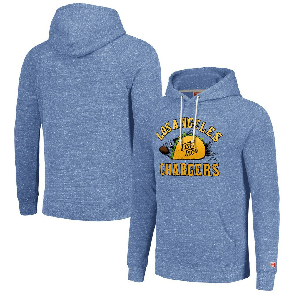 Homage Unisex NFL x Guy Fieri’s Flavortown Tri-Blend Pullover Hoodie - Los Angeles Chargers