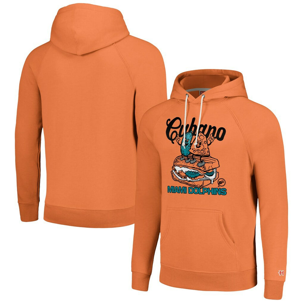 Homage Unisex NFL x Guy Fieri’s Flavortown Tri-Blend Pullover Hoodie - Miami Dolphins