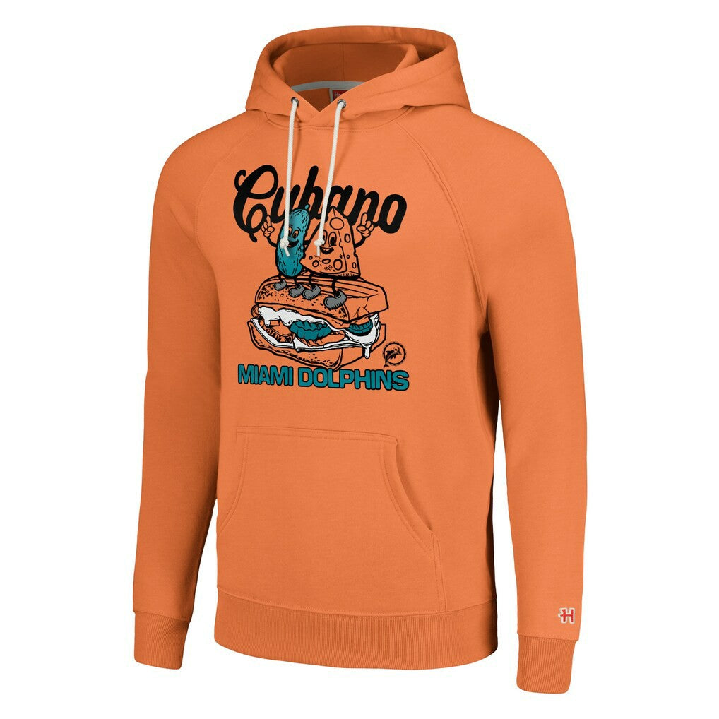 Homage Unisex NFL x Guy Fieri’s Flavortown Tri-Blend Pullover Hoodie - Miami Dolphins
