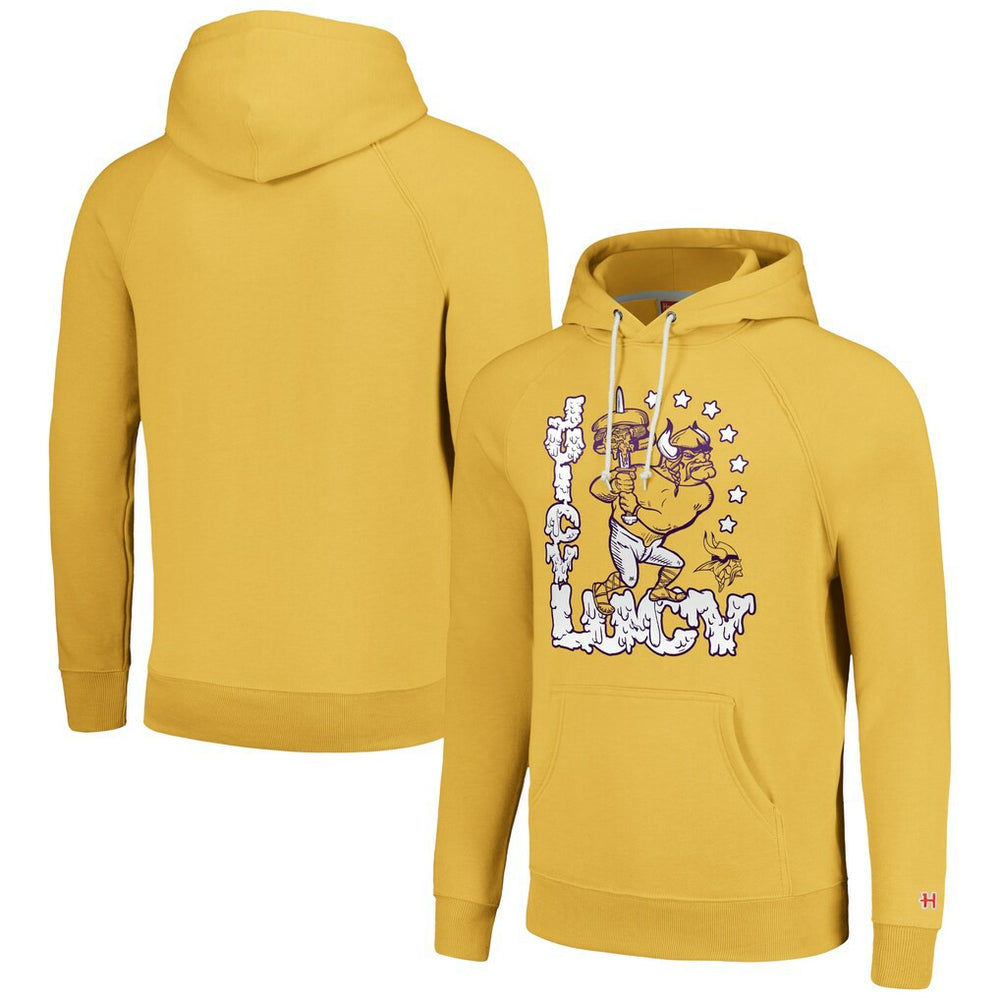 Homage Unisex NFL x Guy Fieri’s Flavortown Tri-Blend Pullover Hoodie - Minnesota Vikings