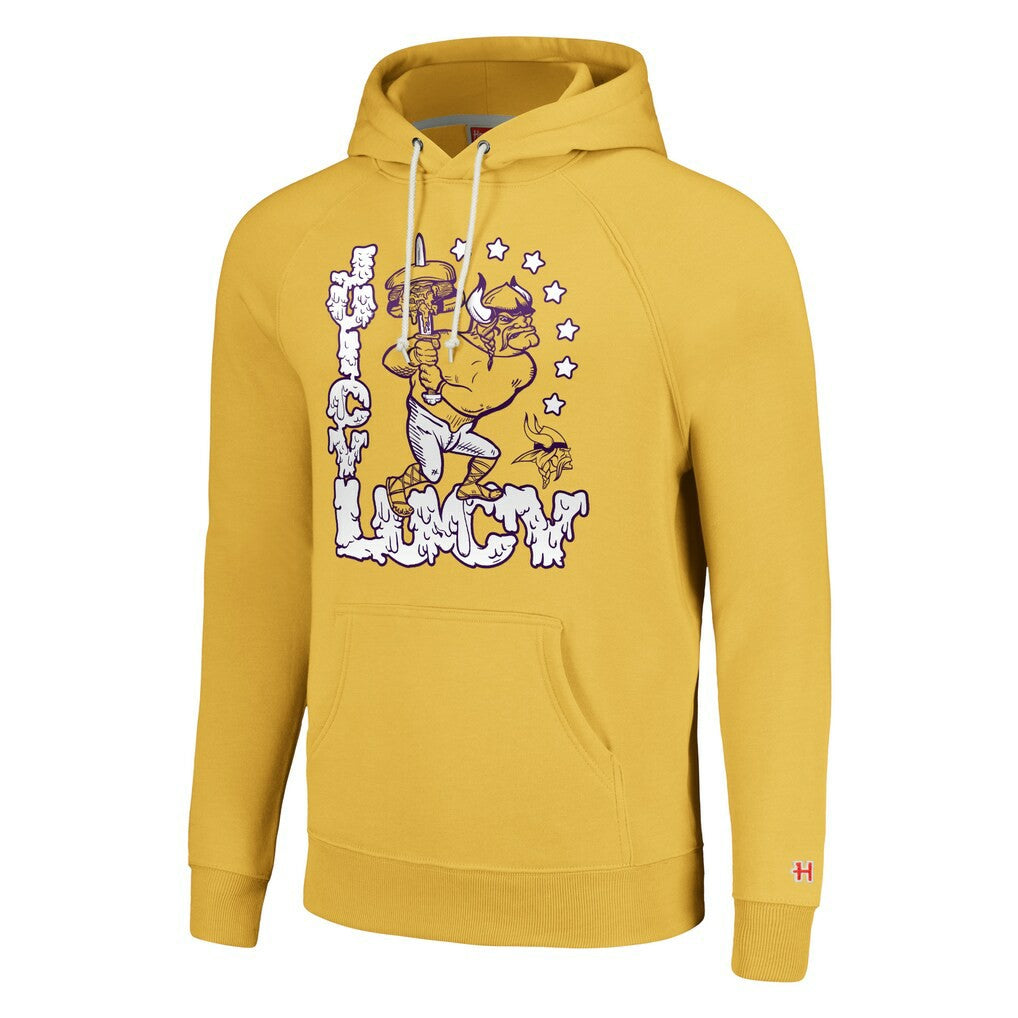 Homage Unisex NFL x Guy Fieri’s Flavortown Tri-Blend Pullover Hoodie - Minnesota Vikings