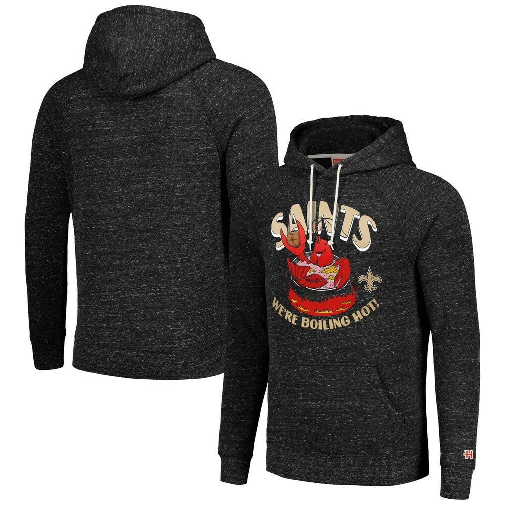 Homage Unisex NFL x Guy Fieri’s Flavortown Tri-Blend Pullover Hoodie - New Orleans Saints