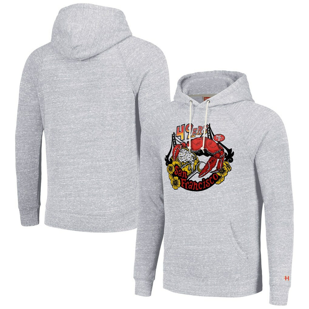 Homage Unisex NFL x Guy Fieri’s Flavortown Tri-Blend Pullover Hoodie - San Francisco 49ers