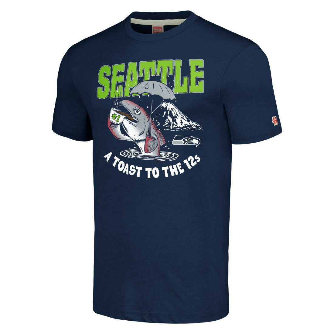 Homage Unisex NFL x Guy Fieri’s Flavortown Tri-Blend T-Shirt - Seattle Seahawks