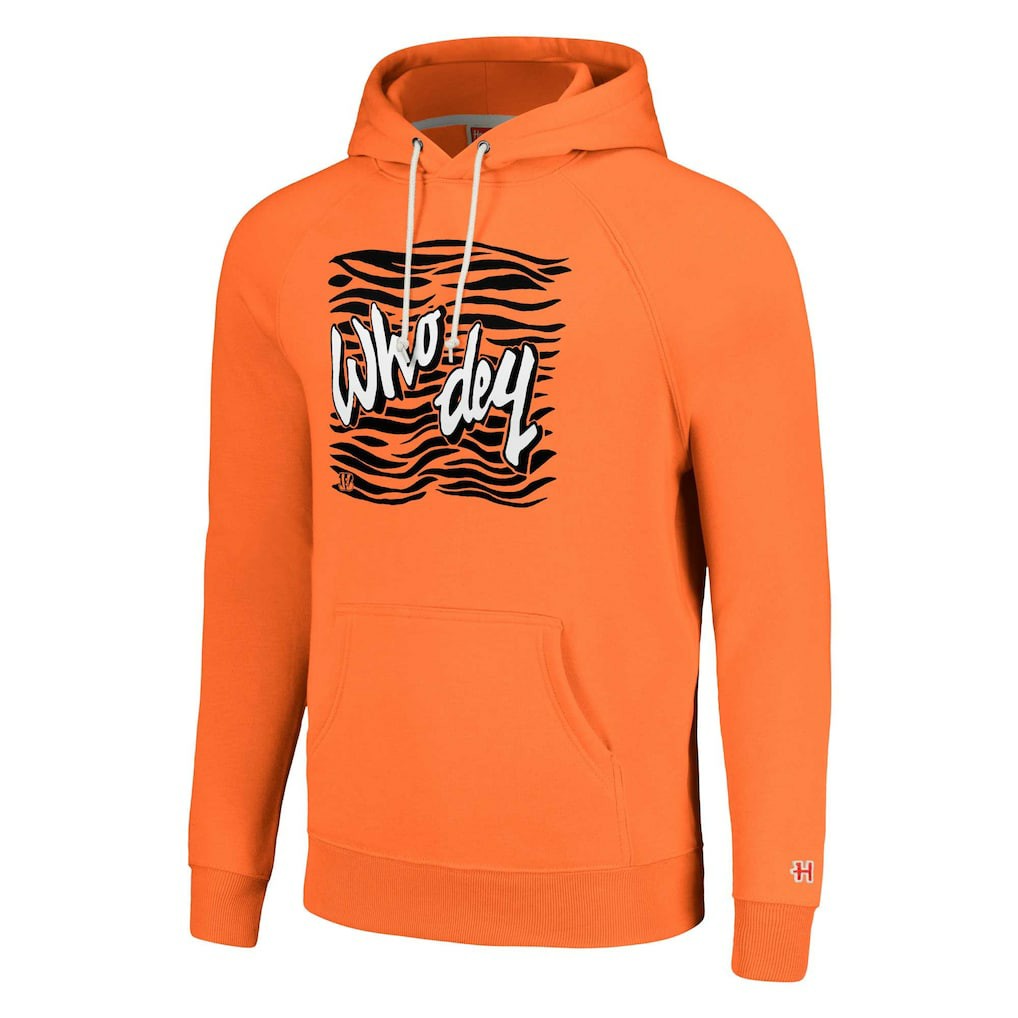 Homage Unisex Hyperlocal Raglan Pullover Hoodie - Cincinnati Bengals