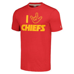 Homage Unisex The NFL ASL Collection by Love Sign Tri-Blend T-Shirt - Kansas City Chiefs