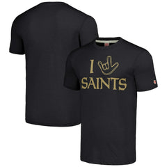 Homage Unisex The NFL ASL Collection by Love Sign Tri-Blend T-Shirt - New Orleans Saints