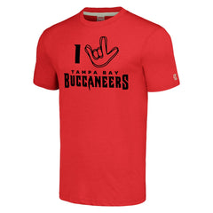 Homage Unisex The NFL ASL Collection by Love Sign Tri-Blend T-Shirt - Tampa Bay Buccaneers
