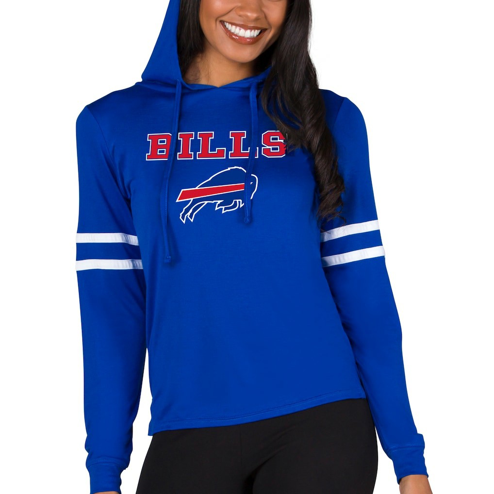 Concepts Sport Women's Marathon Lightweight Lounge Pullover Hoodie - Buffalo Bills