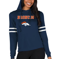 Concepts Sport Women's Marathon Lightweight Lounge Pullover Hoodie - Denver Broncos