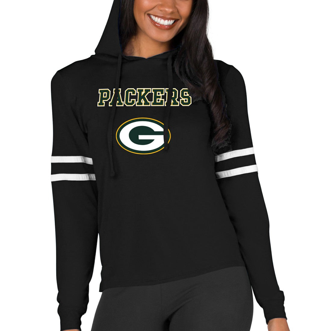 Concepts Sport Women's Marathon Lightweight Lounge Pullover Hoodie - Green Bay Packers