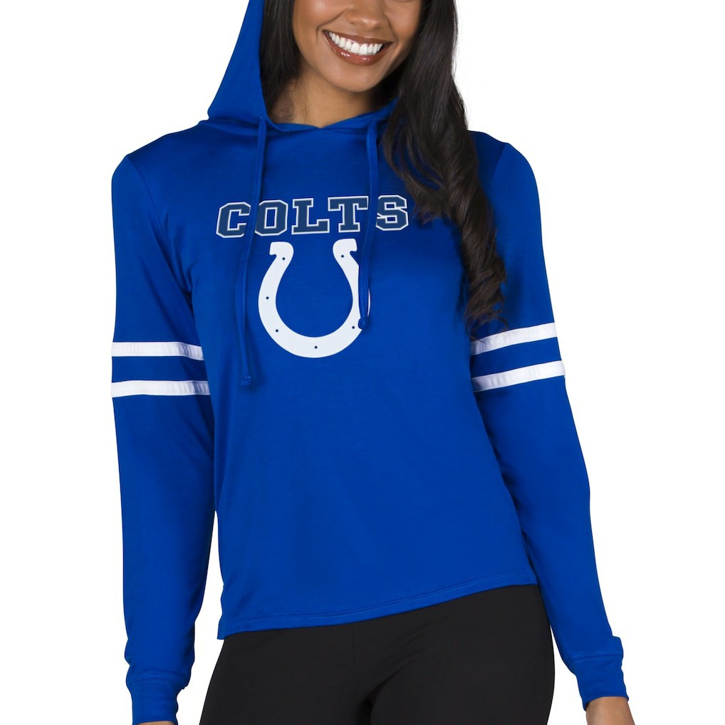 Concepts Sport Women's Marathon Lightweight Lounge Pullover Hoodie - Indianapolis Colts