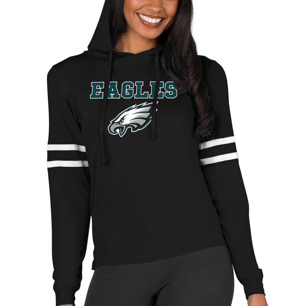Concepts Sport Women's Marathon Lightweight Lounge Pullover Hoodie - Philadelphia Eagles