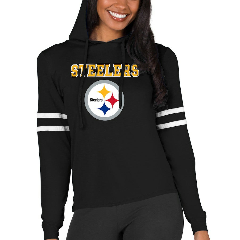 Concepts Sport Women's Marathon Lightweight Lounge Pullover Hoodie - Pittsburgh Steelers
