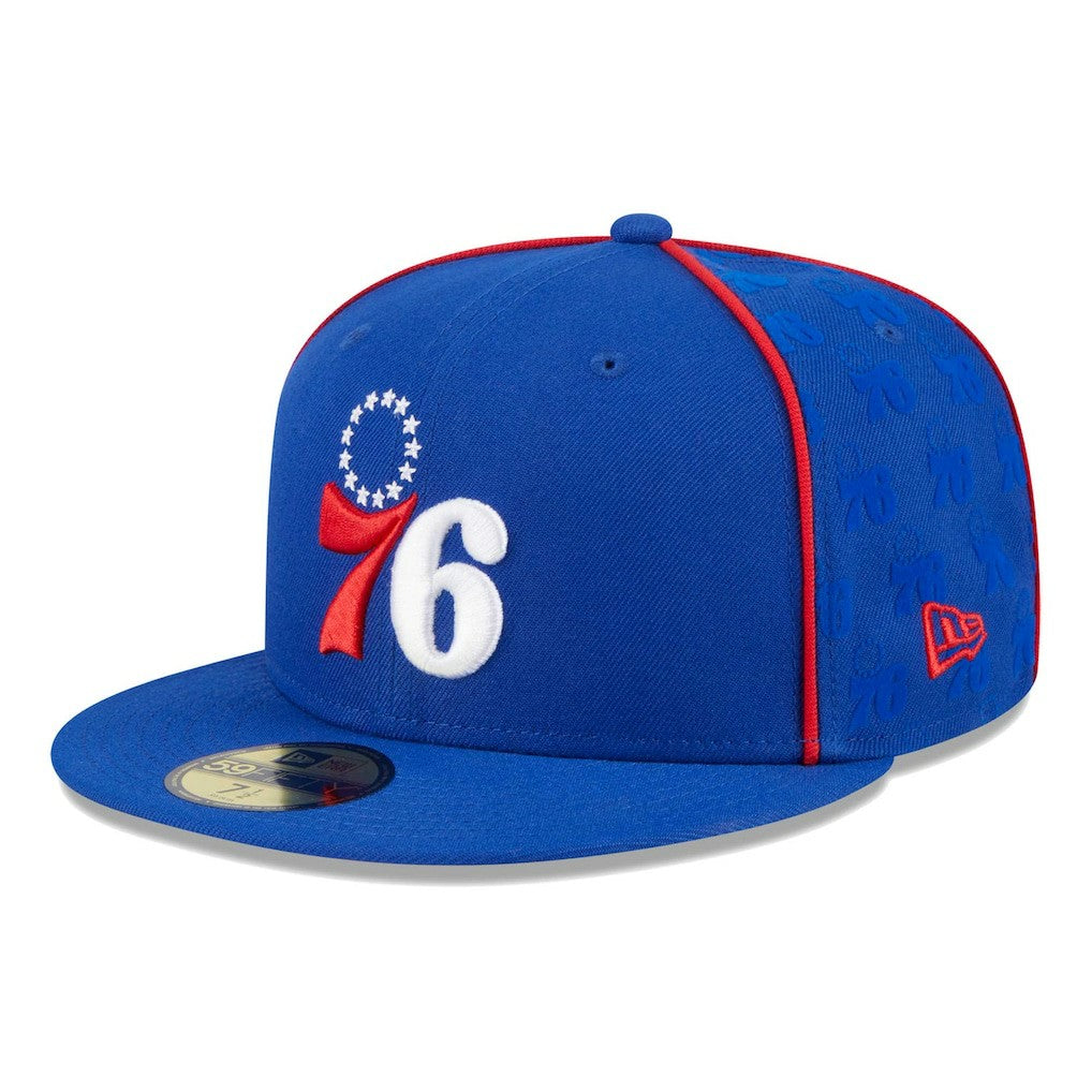 NBA Philadelphia 76ers Piped & Flocked 59Fifty Fitted Hat