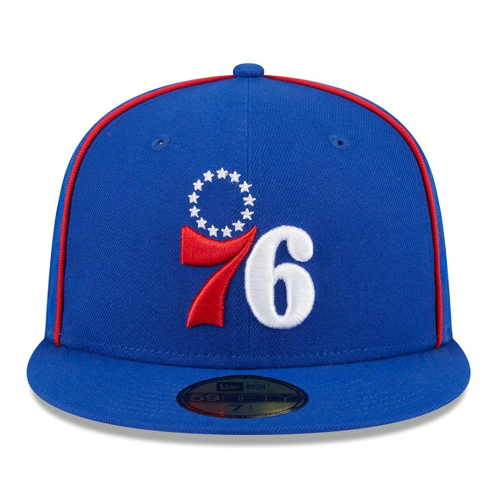 NBA Philadelphia 76ers Piped & Flocked 59Fifty Fitted Hat
