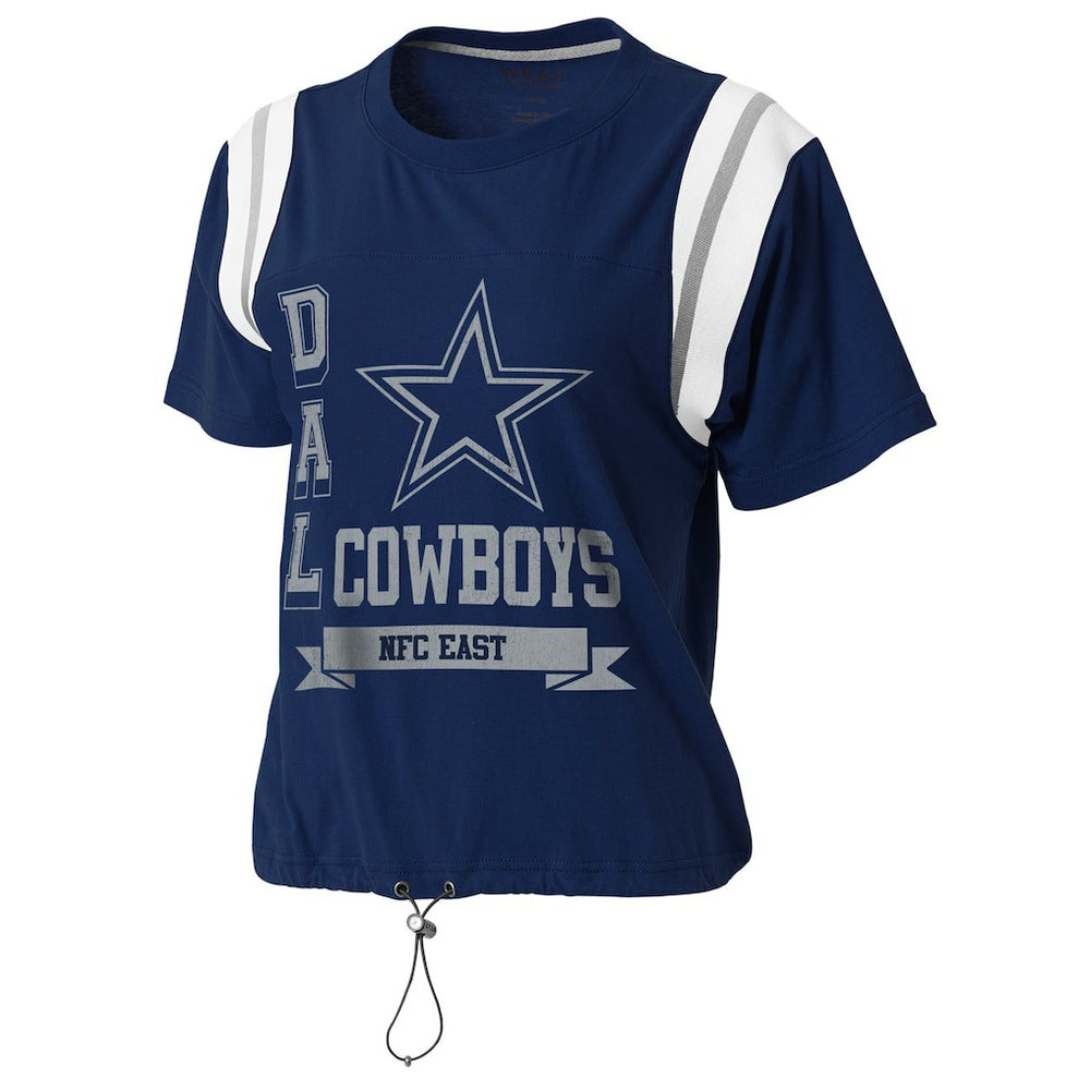 WEAR by Erin Andrews Women's Cinched Colorblock T-Shirt - Dallas Cowboys