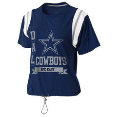WEAR by Erin Andrews Women's Cinched Colorblock T-Shirt - Dallas Cowboys