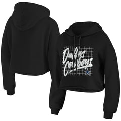 WEAR by Erin Andrews Women's Domestic Cropped Pullover Hoodie - Dallas Cowboys
