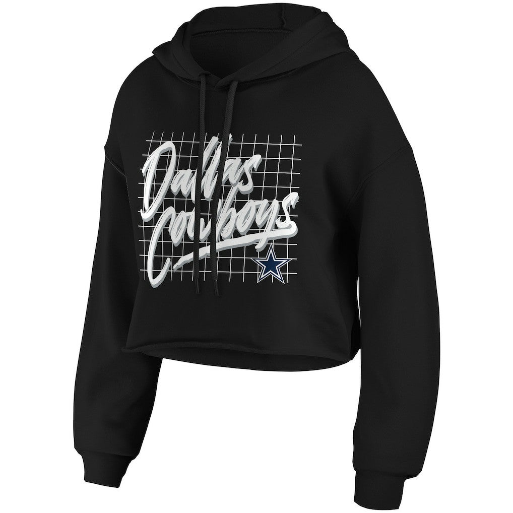 WEAR by Erin Andrews Women's Domestic Cropped Pullover Hoodie - Dallas Cowboys