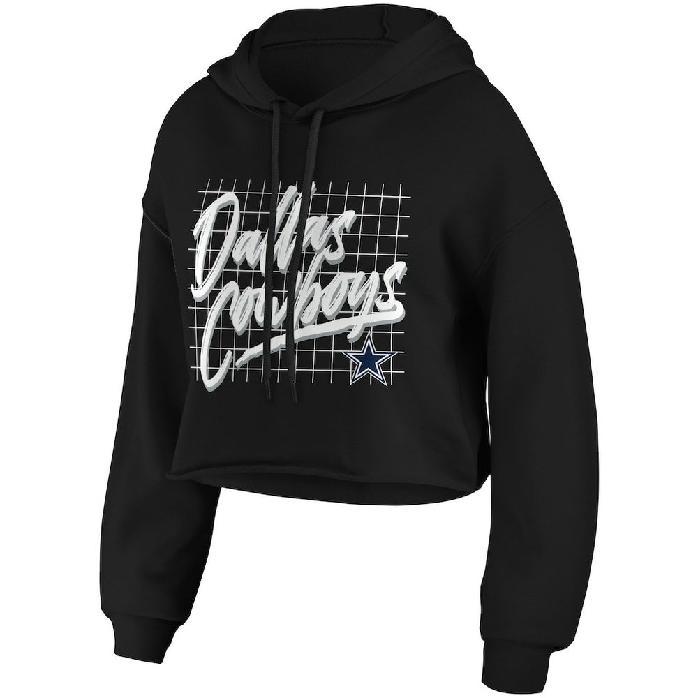 WEAR by Erin Andrews Women's Domestic Cropped Pullover Hoodie - Dallas Cowboys