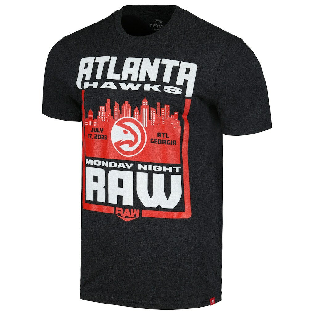 NBA Sportiqe Monday Night RAW x Atlanta Hawks Tri-Blend T-Shirt