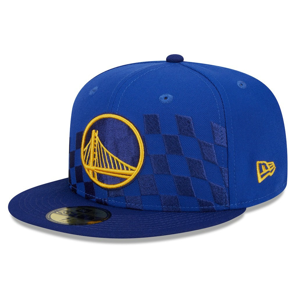 NBA Golden State Warriors Rally Drive Checkerboard 59FIFTY Crown Fitted Hat sale