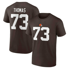 Joe Thomas  Retired Player Icon Name & Number T-Shirt - Cleveland Browns