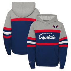 NHL Gray Washington Capitals Mitchell & Ness Youth Head Coach Pullover Hoodie