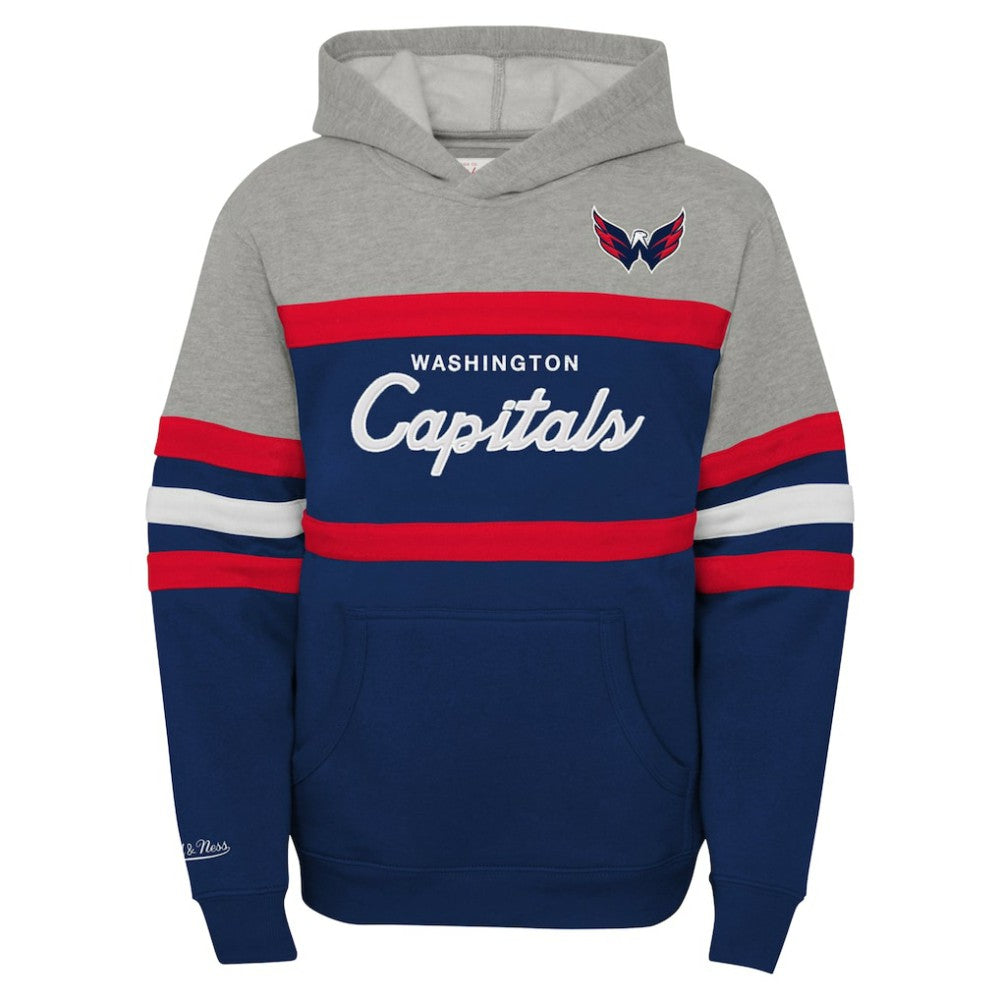 NHL Gray Washington Capitals Mitchell & Ness Youth Head Coach Pullover Hoodie