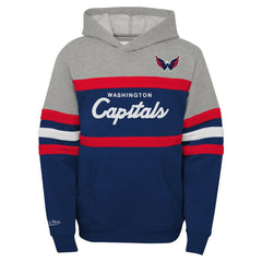 NHL Gray Washington Capitals Mitchell & Ness Youth Head Coach Pullover Hoodie