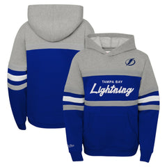 NHL Gray Tampa Bay Lightning Mitchell & Ness Youth Head Coach Pullover Hoodie