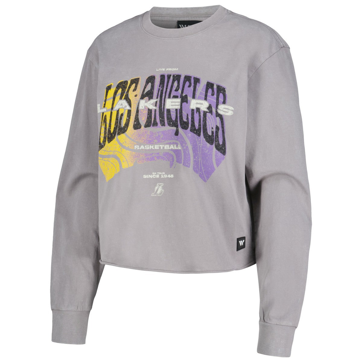 NBA Los Angeles Lakers The Wild Collective Women's Band Cropped Long Sleeve T-Shirt