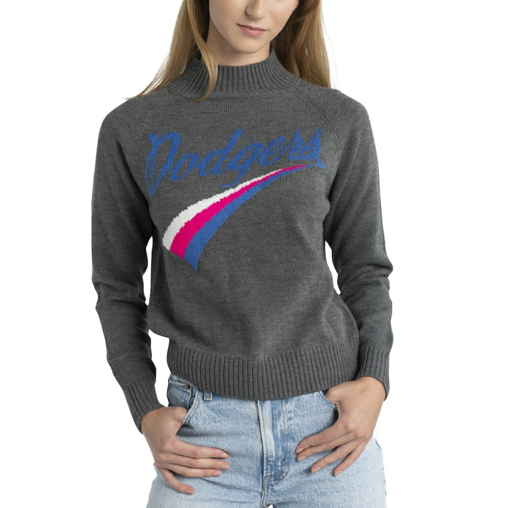 MLB Los Angeles Dodgers Lusso Women's Serena Raglan Pullover Sweater