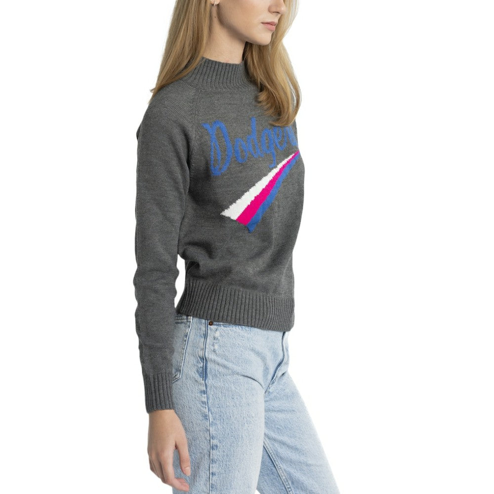 MLB Los Angeles Dodgers Lusso Women's Serena Raglan Pullover Sweater