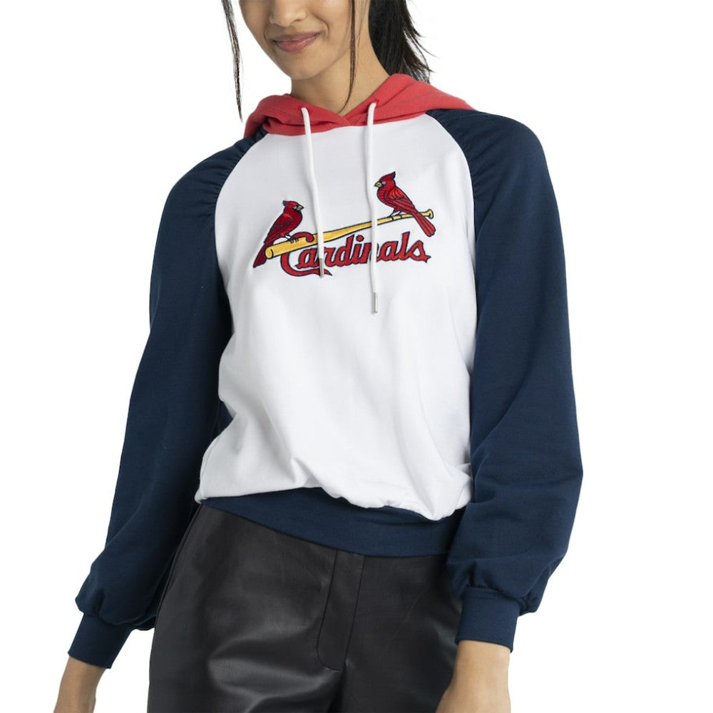 MLB St. Louis Cardinals Lusso Women's Marlowe Tri-Blend Raglan Pullover Hoodie