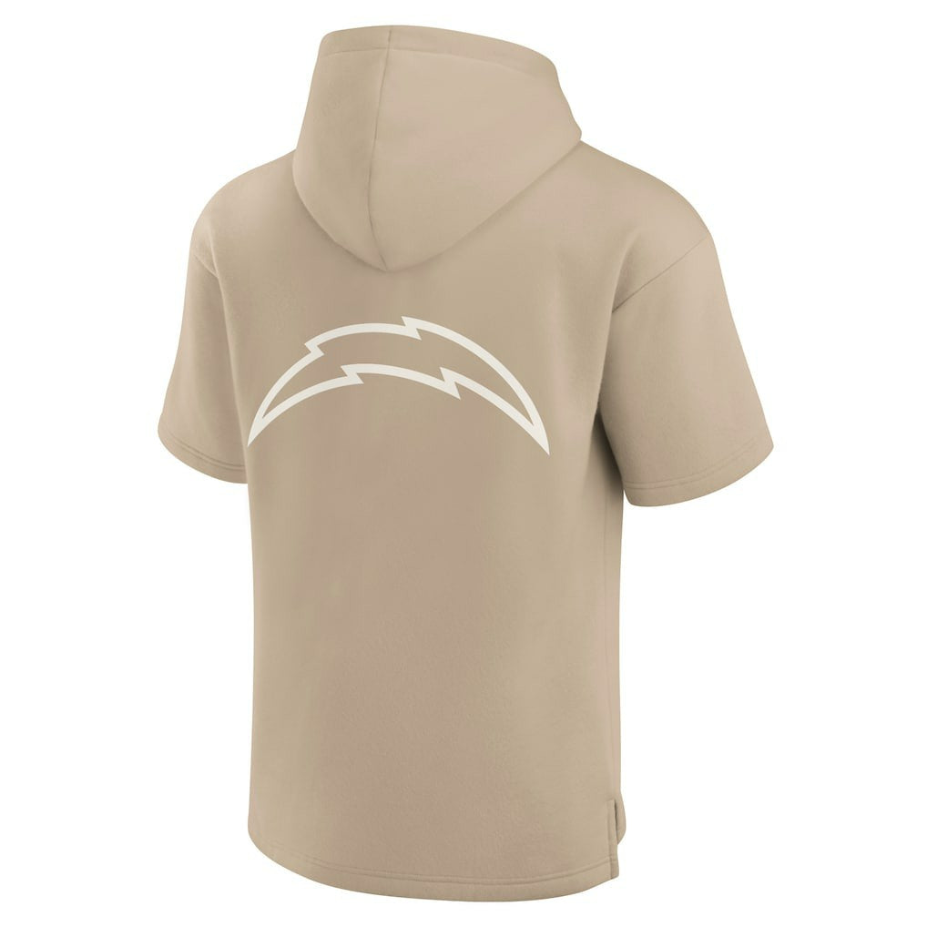 Unisex Elements Super Soft Fleece Short Sleeve Pullover Hoodie - Los Angeles Chargers