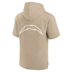Unisex Elements Super Soft Fleece Short Sleeve Pullover Hoodie - Los Angeles Chargers