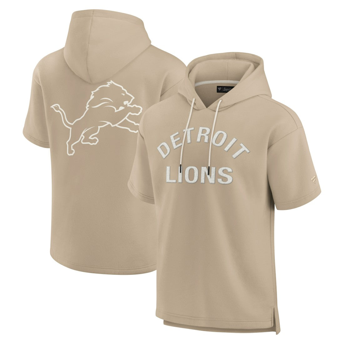 Unisex Elements Super Soft Fleece Short Sleeve Pullover Hoodie - Detroit Lions