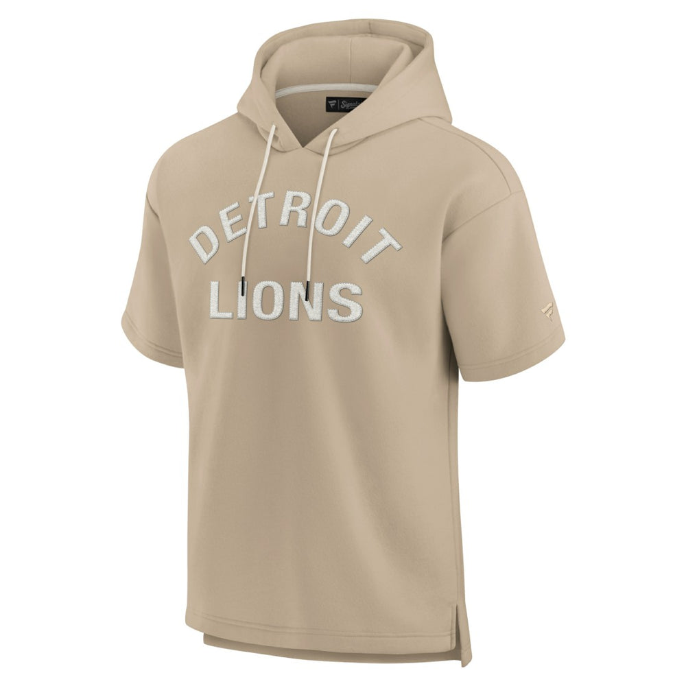 Unisex Elements Super Soft Fleece Short Sleeve Pullover Hoodie - Detroit Lions