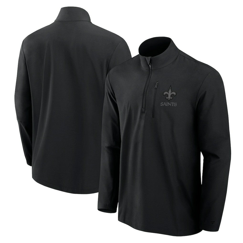 Front Office Micro Tonal Quarter-Zip Pullover - New Orleans Saints