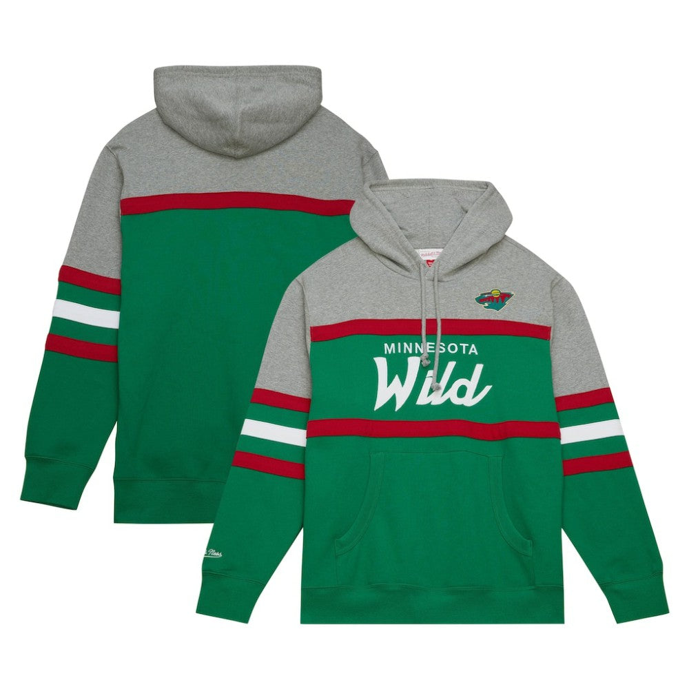 NHL Green/Gray Minnesota Wild Head Coach Pullover Hoodie