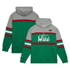 NHL Green/Gray Minnesota Wild Head Coach Pullover Hoodie